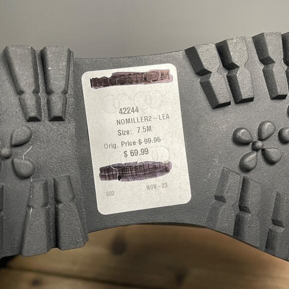 Nordstrom Women's Miller 2 Water Resistant Boots Size 7.5 Black Leather Lug Sole - Picture 12 of 16